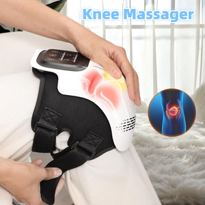 Electric Knee Massager with Heat & Vibration – Rechargeable Home-Use Knee Pain Relief Device