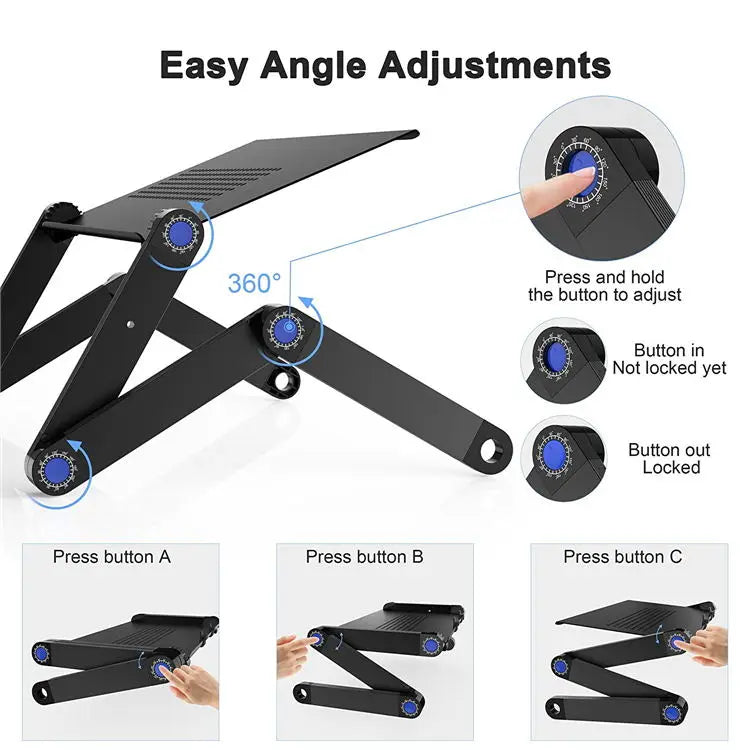 DailyFelief 360° Adjustable Computer Desk Table With Mouse Pad